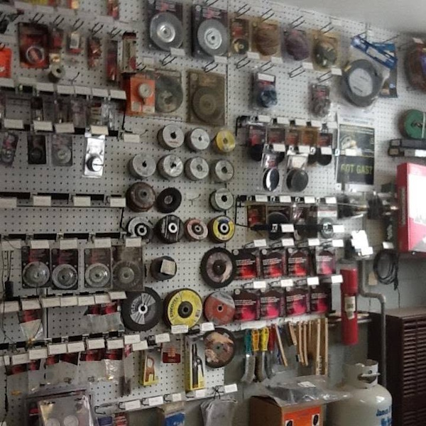 Welding wire and accessories shelves inside JBT Welding
